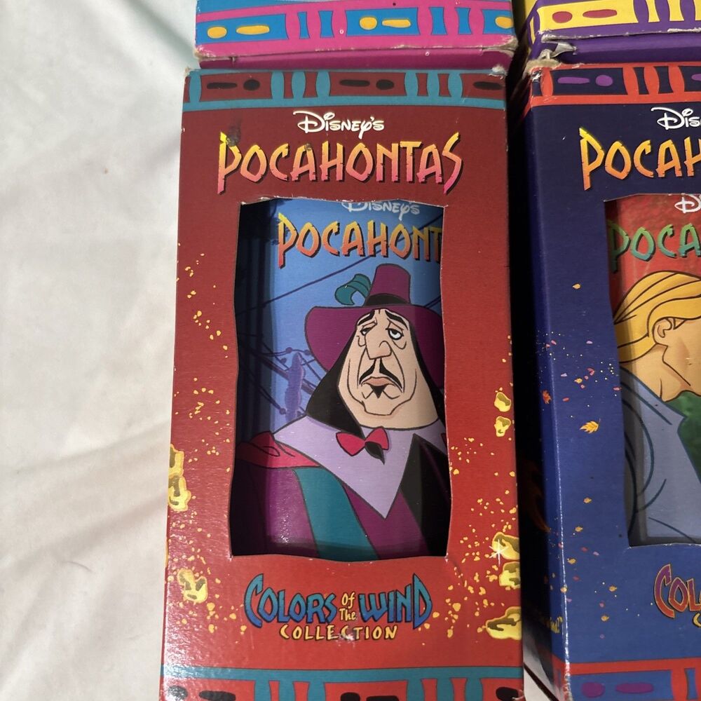 Vintage 1995 Complete Set Of 4 Pocahontas Burger King Cups with Boxes
